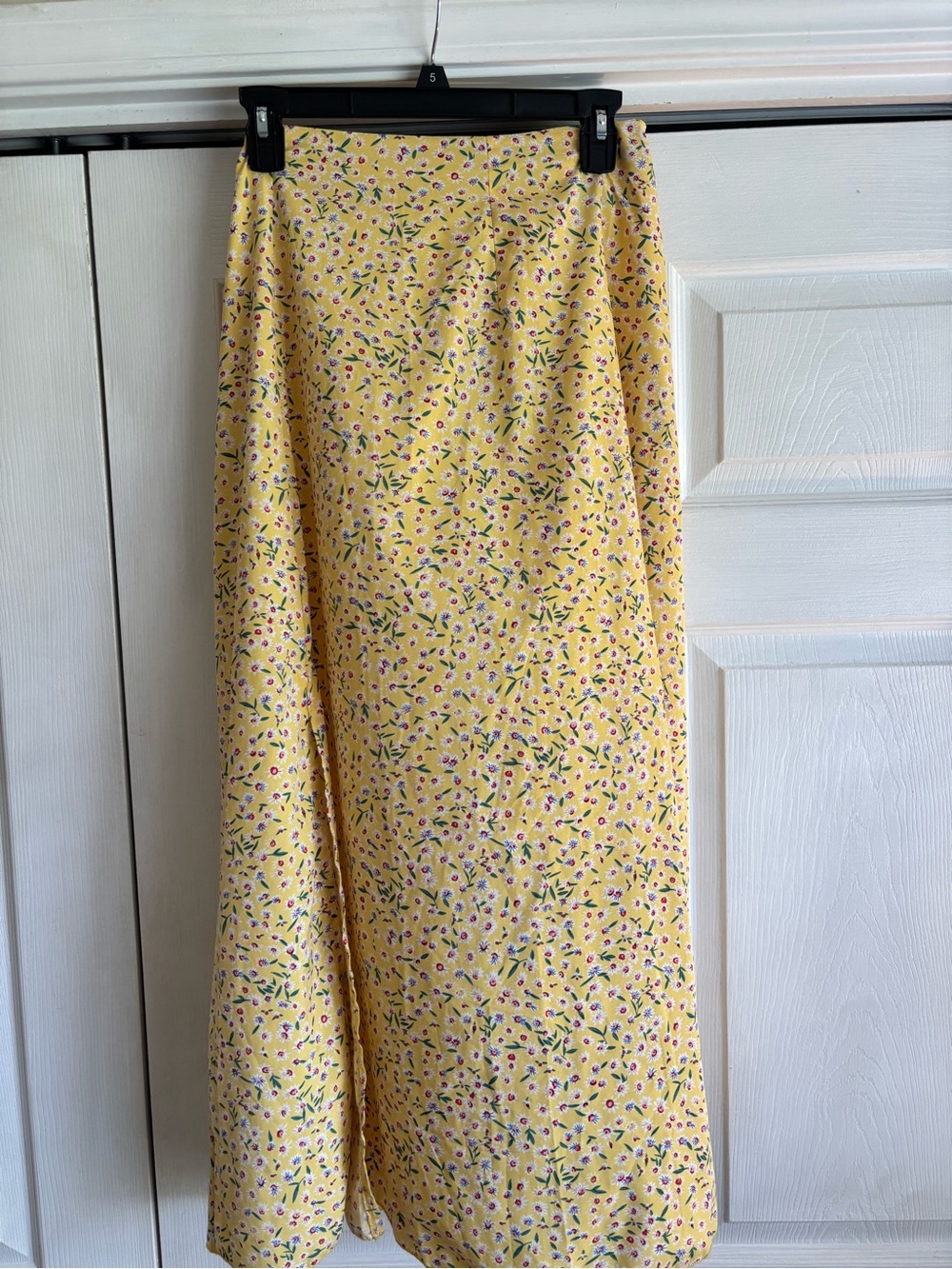 Yellow Floral Maxi Skirt